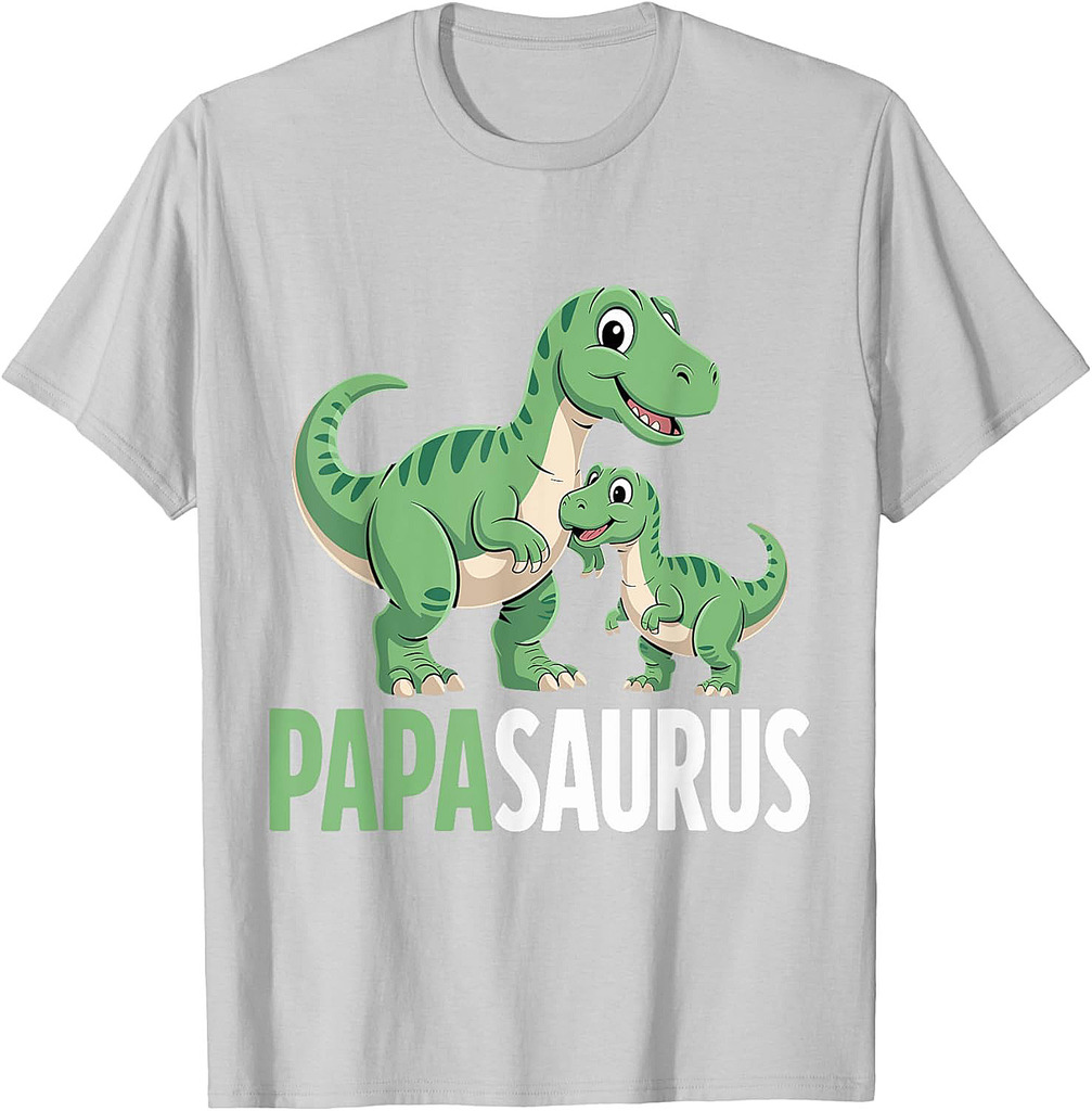 Father's Day Papasaurus Funny Dino Kids Dad T-Shirt