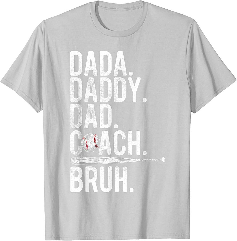 Vintage Baseball Coach Dad Fathers Day Funny Family Humor T-Shirt