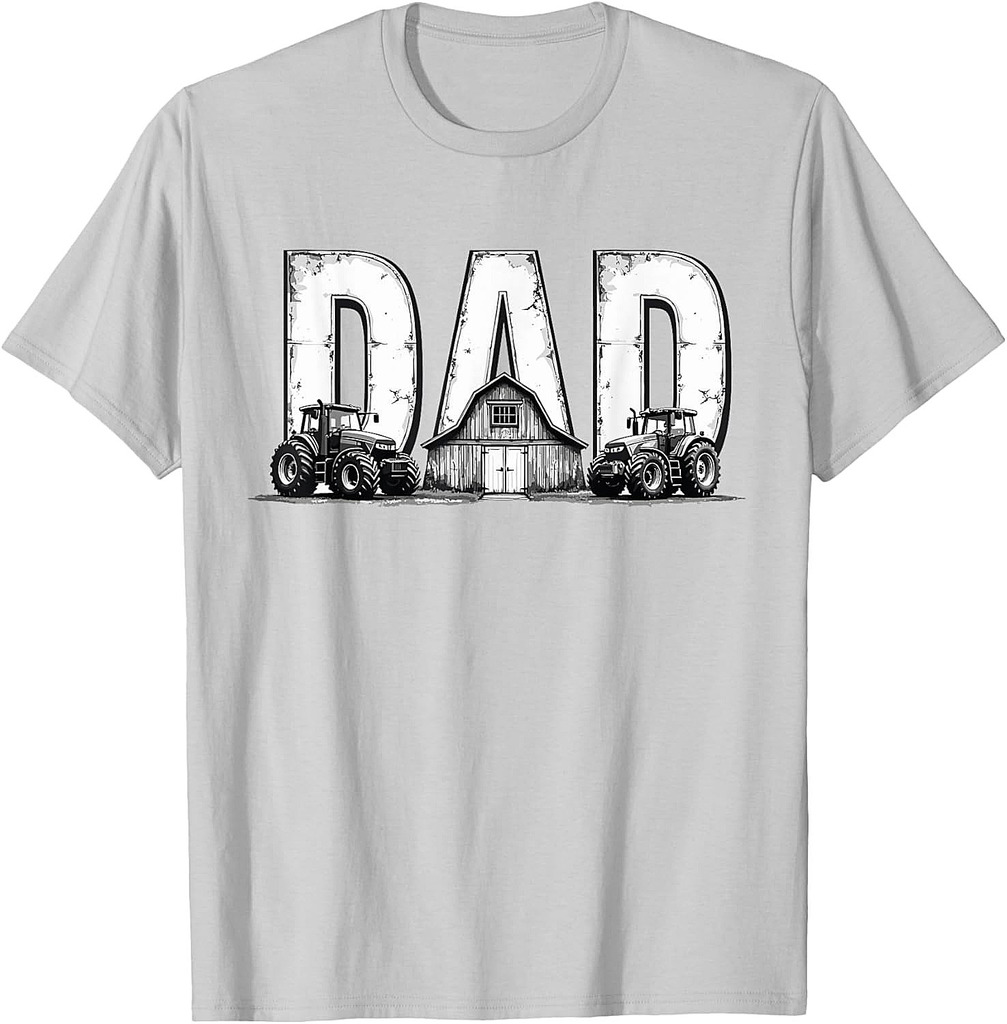 Vintage Farming Dad Tractor Farm Lover Fathers Day Men Daddy T-Shirt