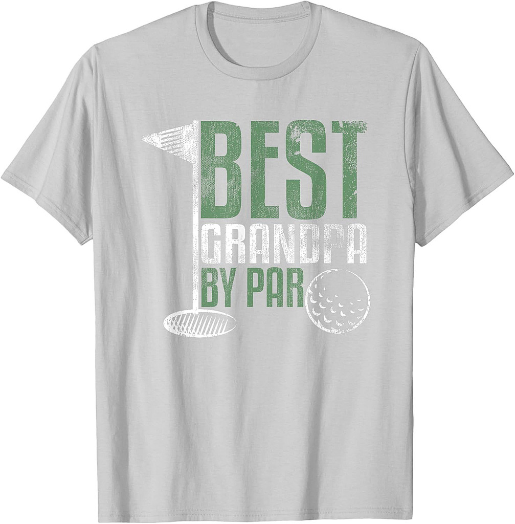 Best Grandpa By Par Father's Day Golf Grandad Golfing Gift T-Shirt
