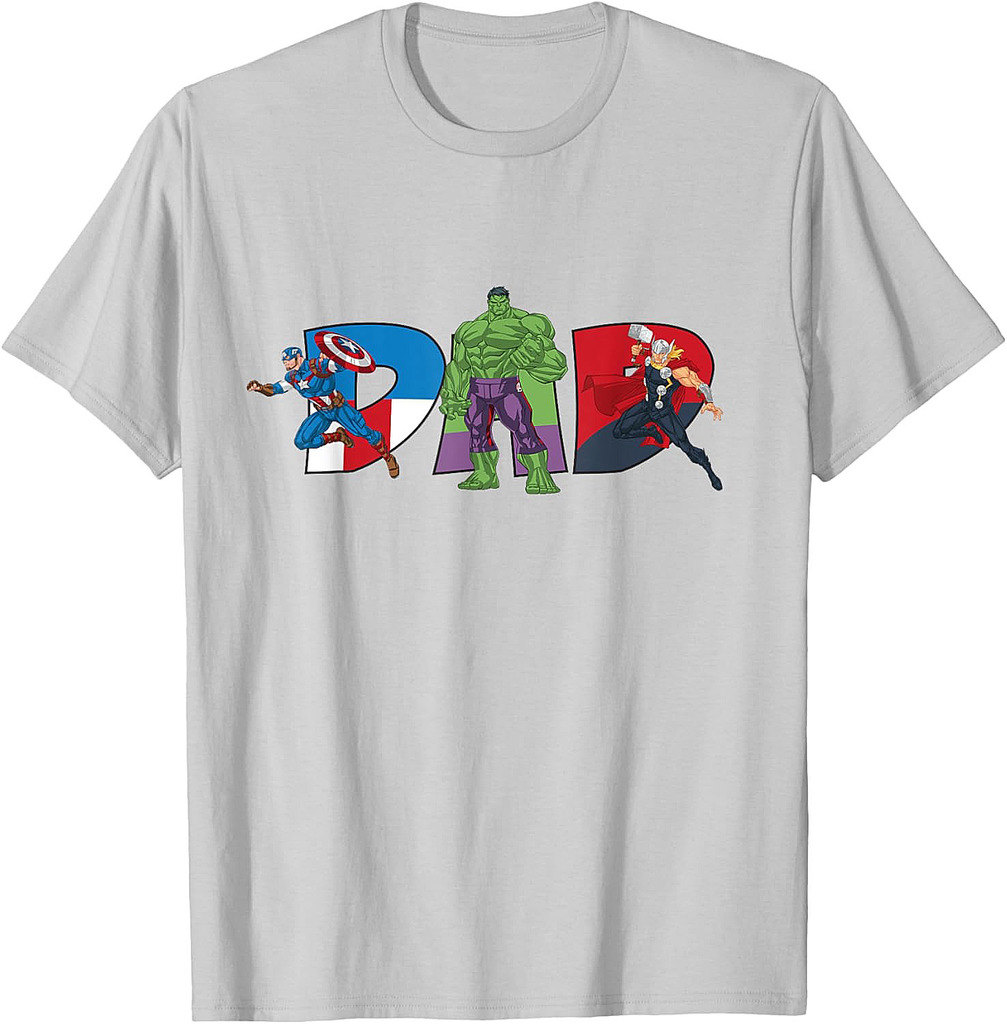 Marvel Avengers Team Dad Father’s Day Family Trip Birthday T-Shirt