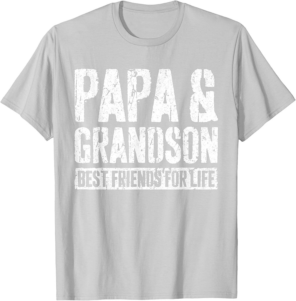 Papa And Grandson Best Friends For Life Shirt Fathers Day T-Shirt