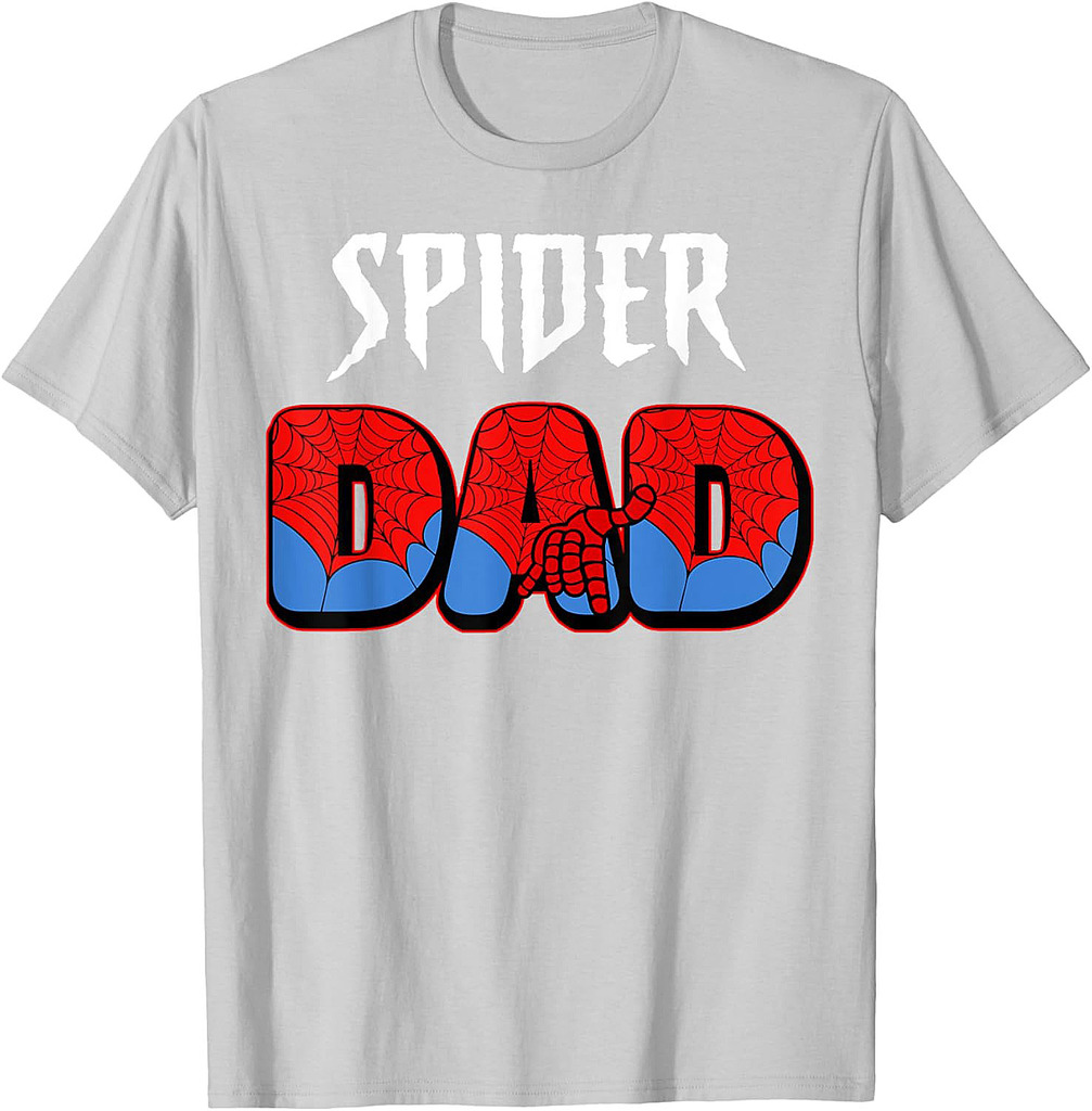 Mens Spider Dad Design Father's Day Matching Family Birthday T-Shirt
