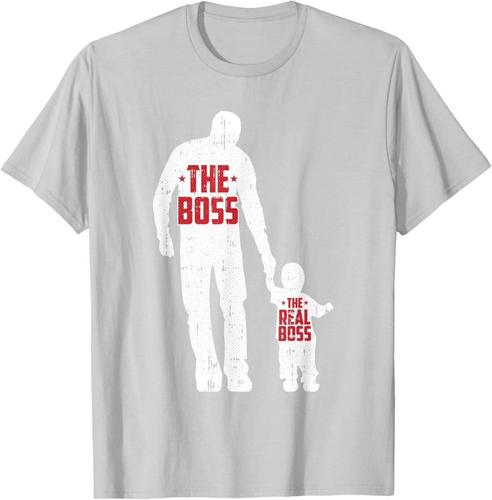 The Boss The Real Boss Fathers Day Dad Son Daughter Matching T-Shirt