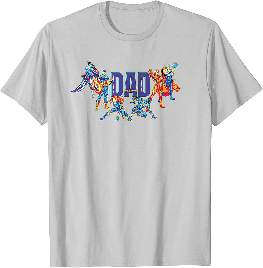 Marvel Super Heroes Avengers Family Vacation Trip Dad T-Shirt