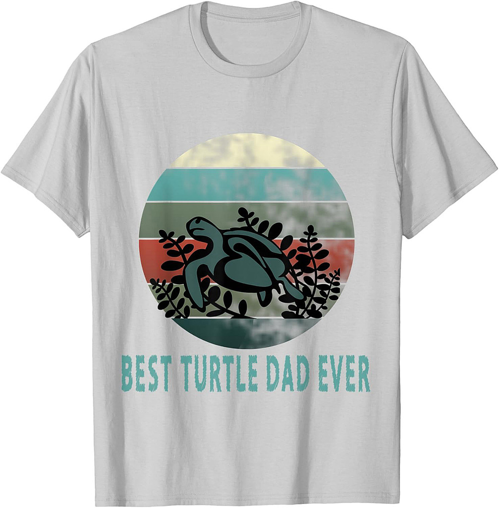 Vintage Retro Best Turtle Dad Ever Bump Fit. Father's Shirt T-Shirt