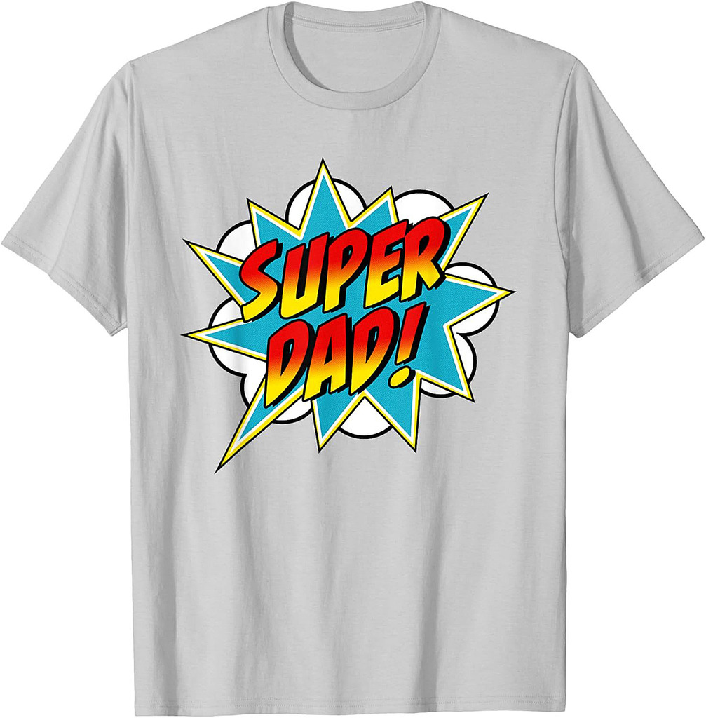 Super Dad Comic Book Superhero Father's Day T-Shirt