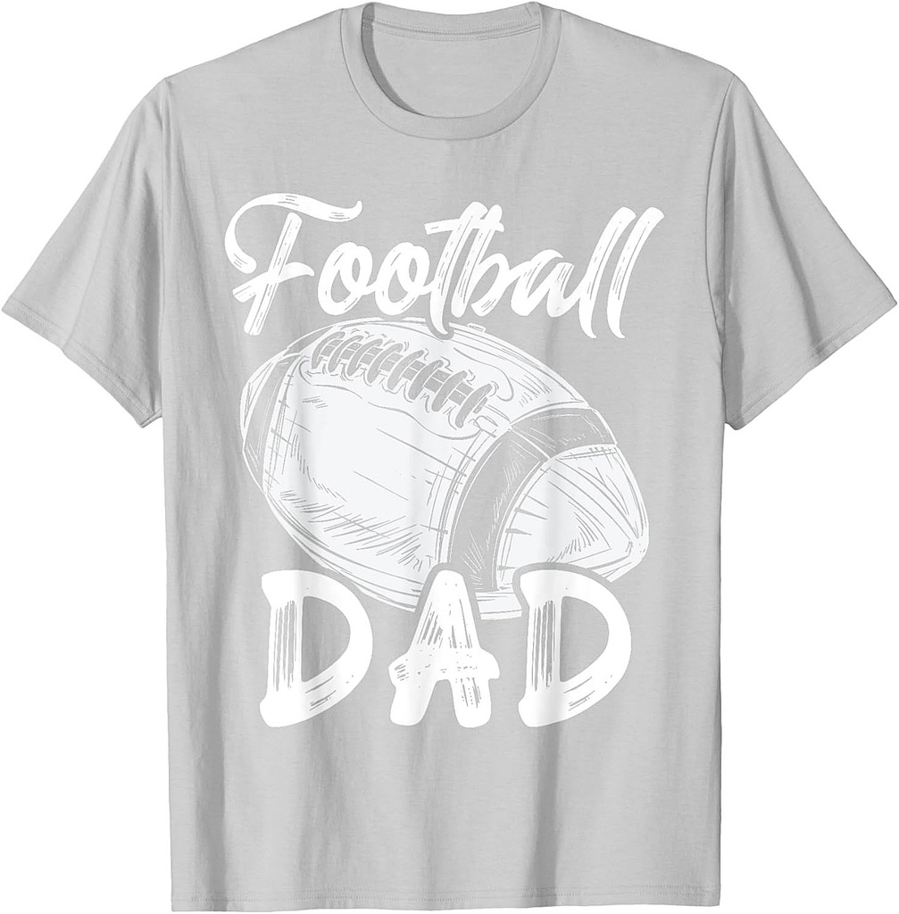 Football Dad For Him Men Family Matching Players Fathers Day T-Shirt