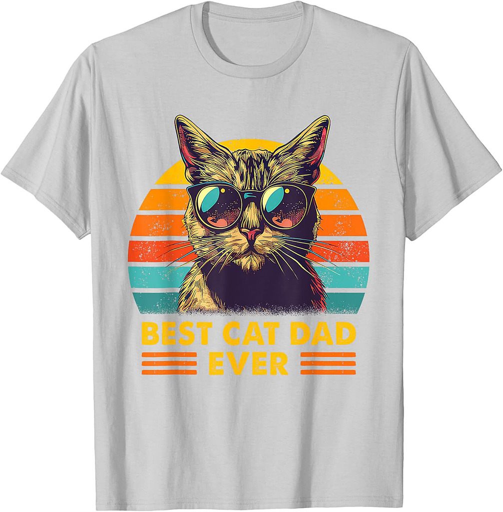 Best Cat Dad Ever Shirt Cat Dad Men Father's Day T-Shirt