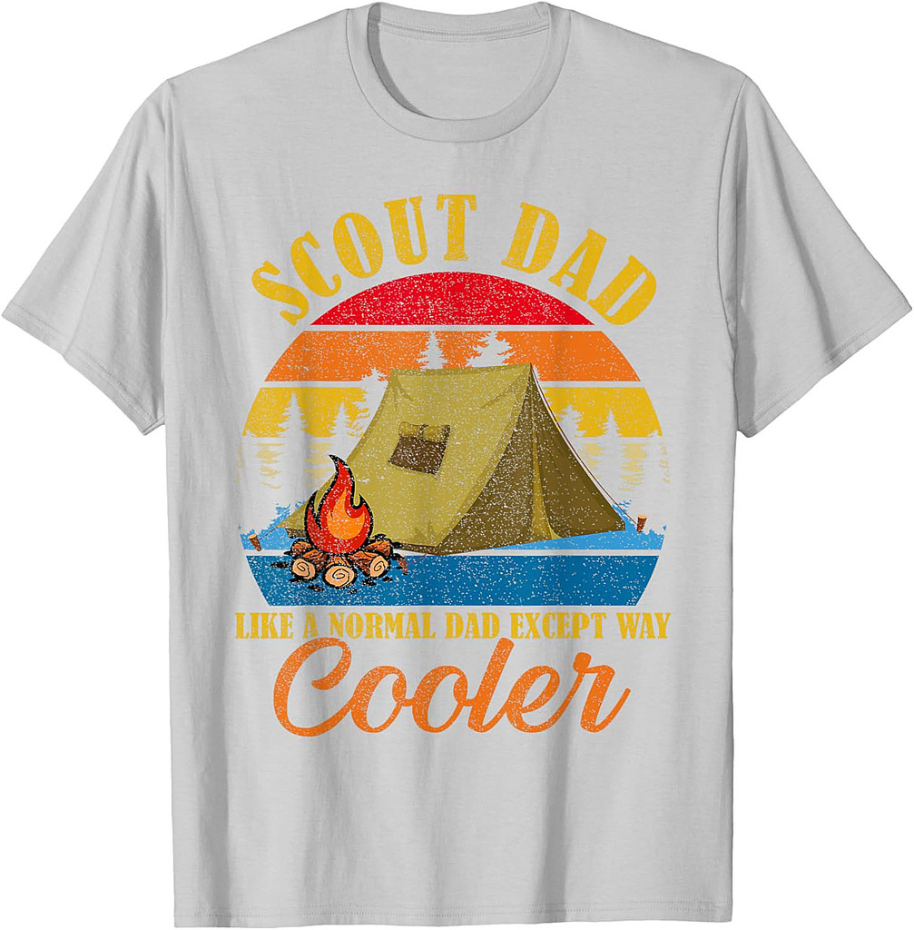 Vintage Scout Dad Except Way Cooler Normal Dad Father's Day T-Shirt