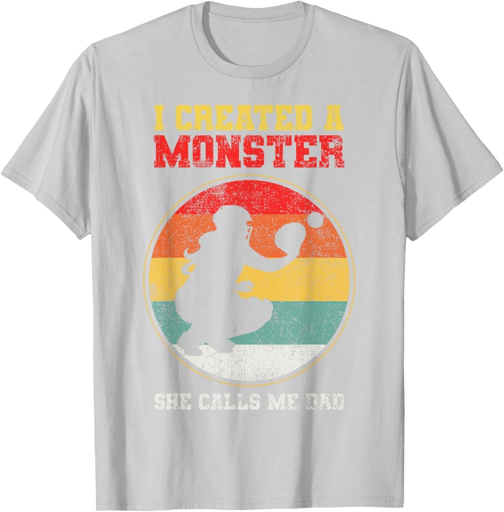 Catcher Softball Dad Father's Day T-Shirt