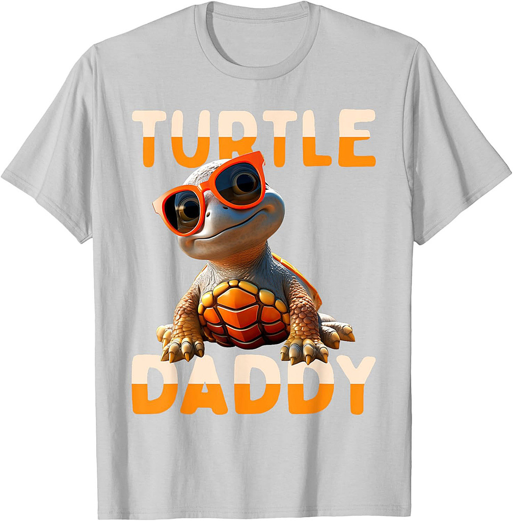 Turtle Daddy Papa Turtle Reptil Fathers Day Dad Cute Turtles T-Shirt