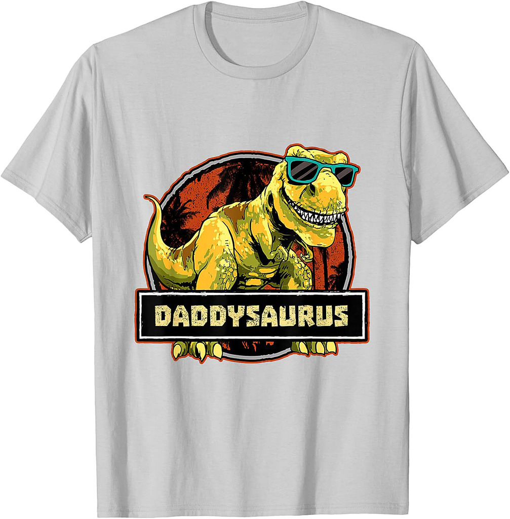 Daddysaurus Shirt Dad Dinosaur Birthday Father's Day T Rex T-Shirt
