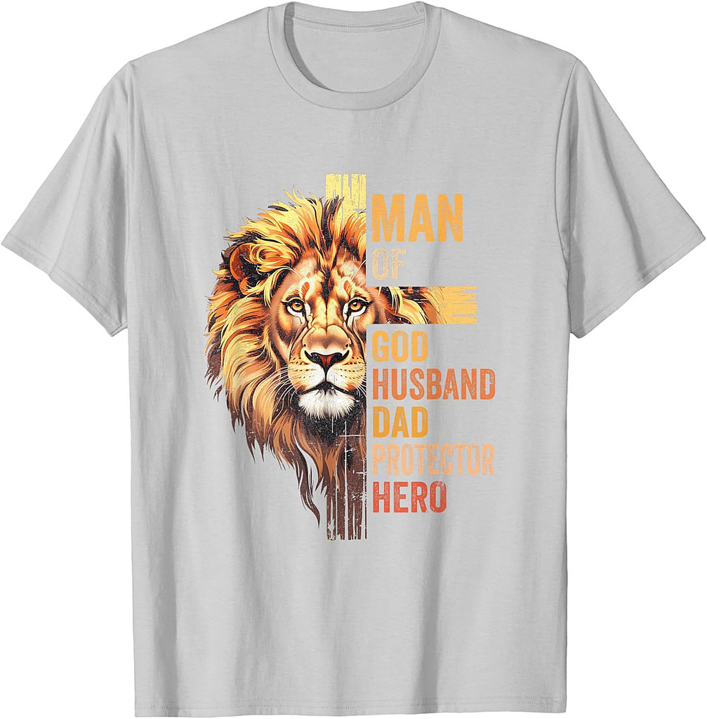 Man Of God Christian Dad Bible Verse Religious Father's Day T-Shirt