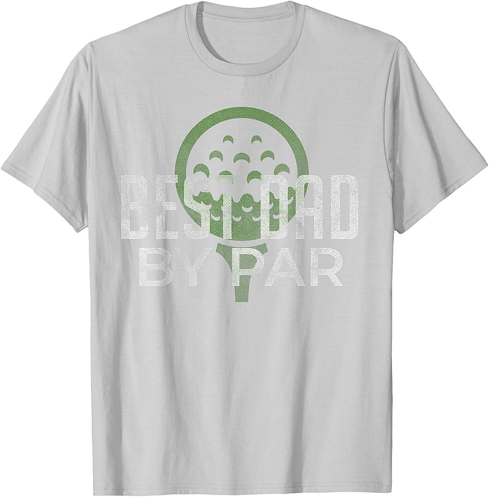 Best Dad by Par Father's Day Golf Lover Gift Papa Golfer T-Shirt