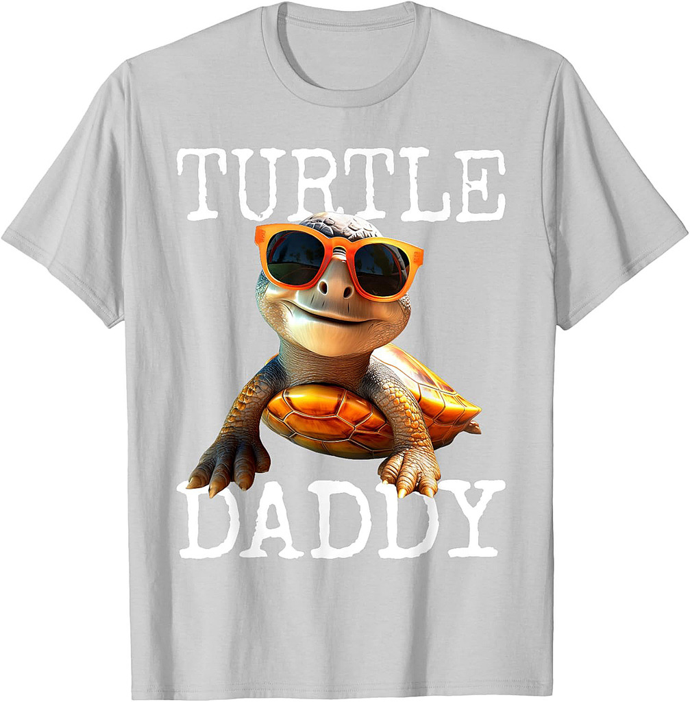 Turtle Daddy Papa Turtle Reptil Fathers Day Dad Cute Turtles T-Shirt