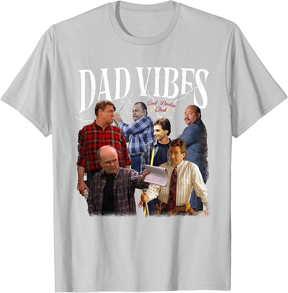 Retro 90’s Dad.Vibes Funny Dad Father's Day Matching Outfit T-Shirt