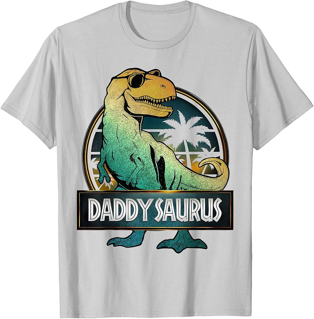 Daddysaurus T Rex Dinosaur Dad Men Papa Family Saurus Father T-Shirt