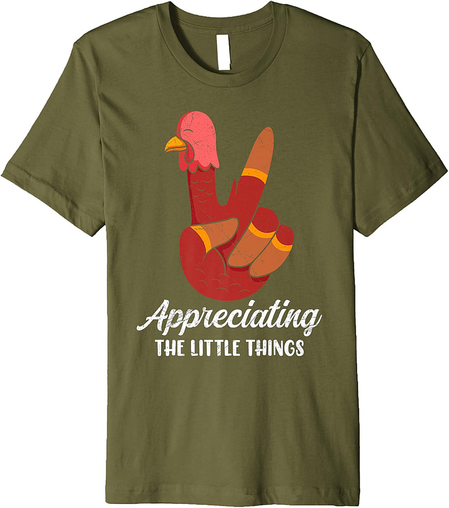 Thanksgiving Party Appreciating The Little Things Turkey T-Shirt