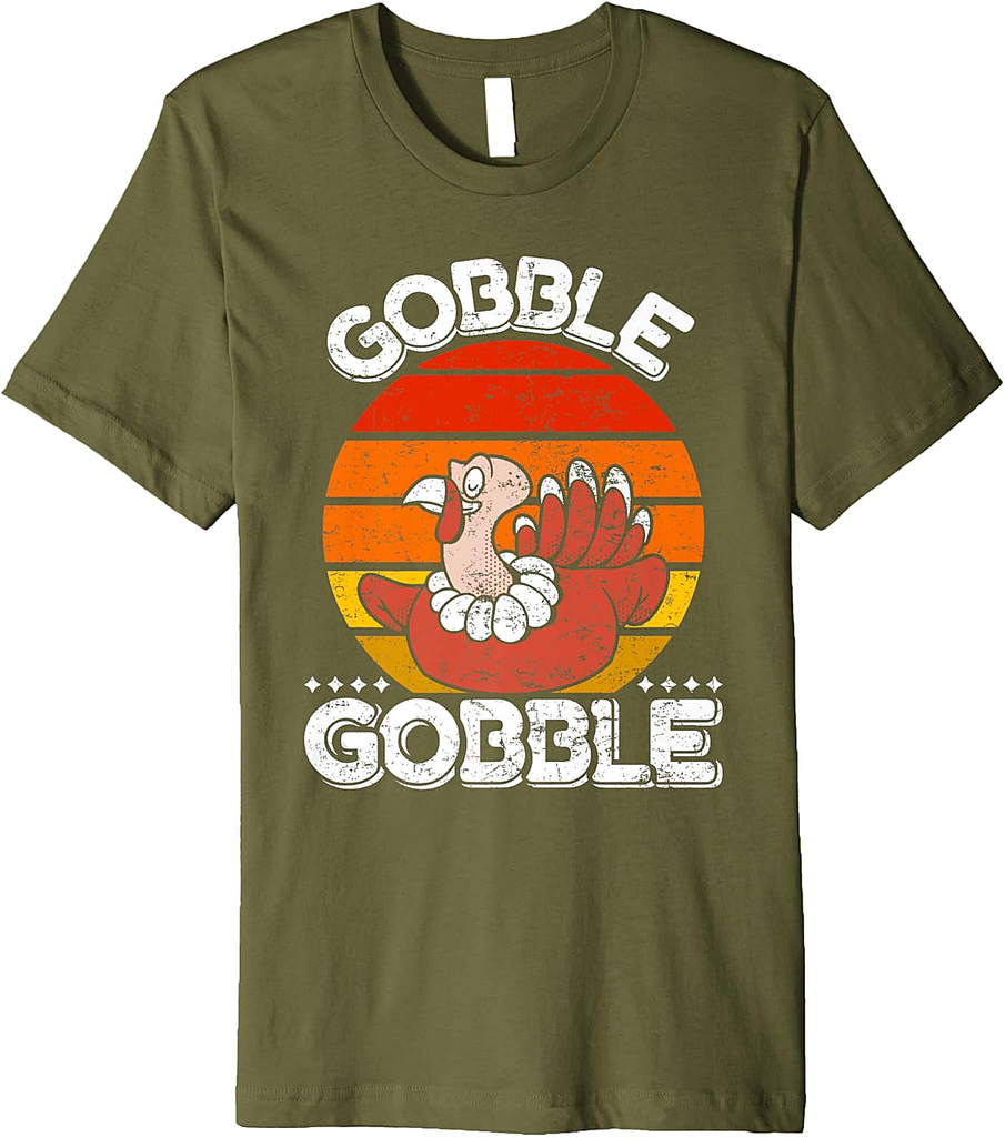 Turkey Happy Thanksgiving Day Gobble Gobble Turkey Premium T-Shirt