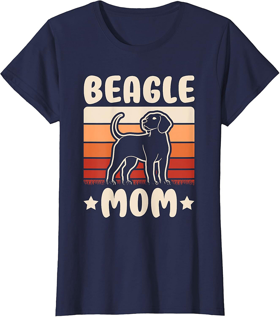 Beagle Mom Retro Beagle Lover Mommy Women T-Shirt