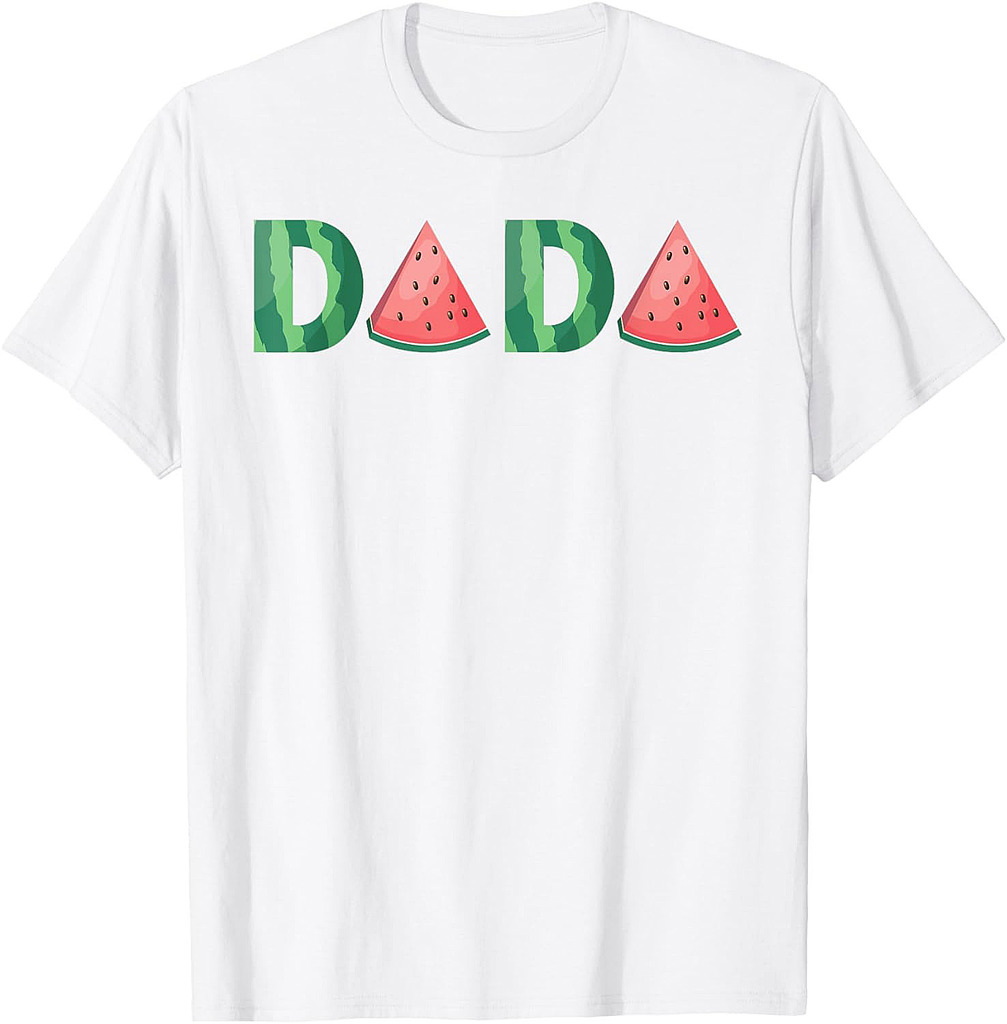 Dada Watermelon Funny Summer Fruit Gift  Great Father's Day T-Shirt