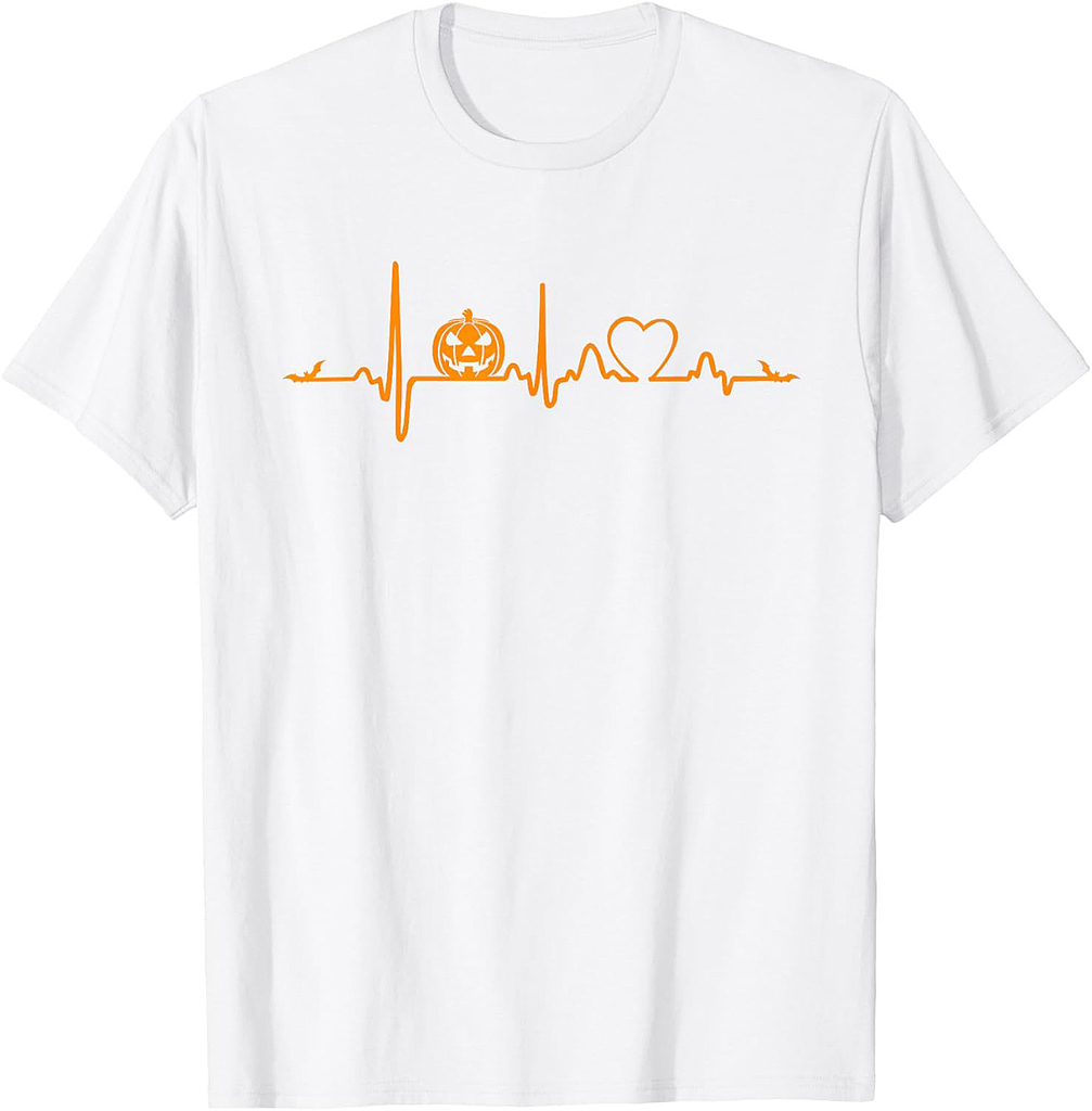 Pumpkin Heartbeat Halloween T-Shirt