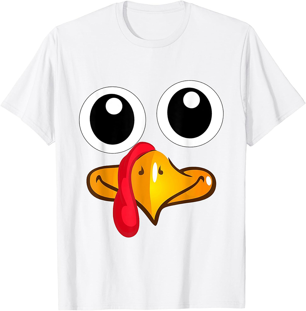 Thanksgiving Turkey Face Cute T-Shirt