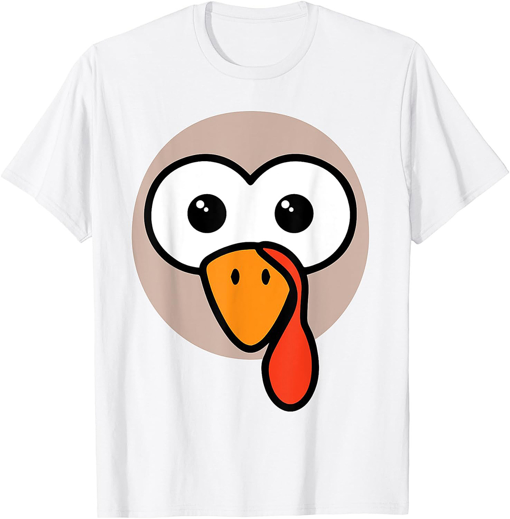 Funny Thanksgiving Silly Turkey Face T-Shirt