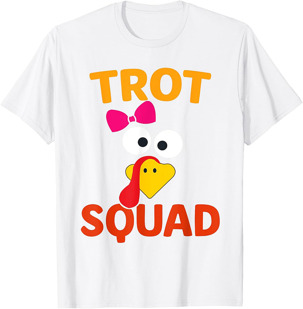 Turkey Trot Squad Funny Thanksgiving Running Family Marathon T-Shirt