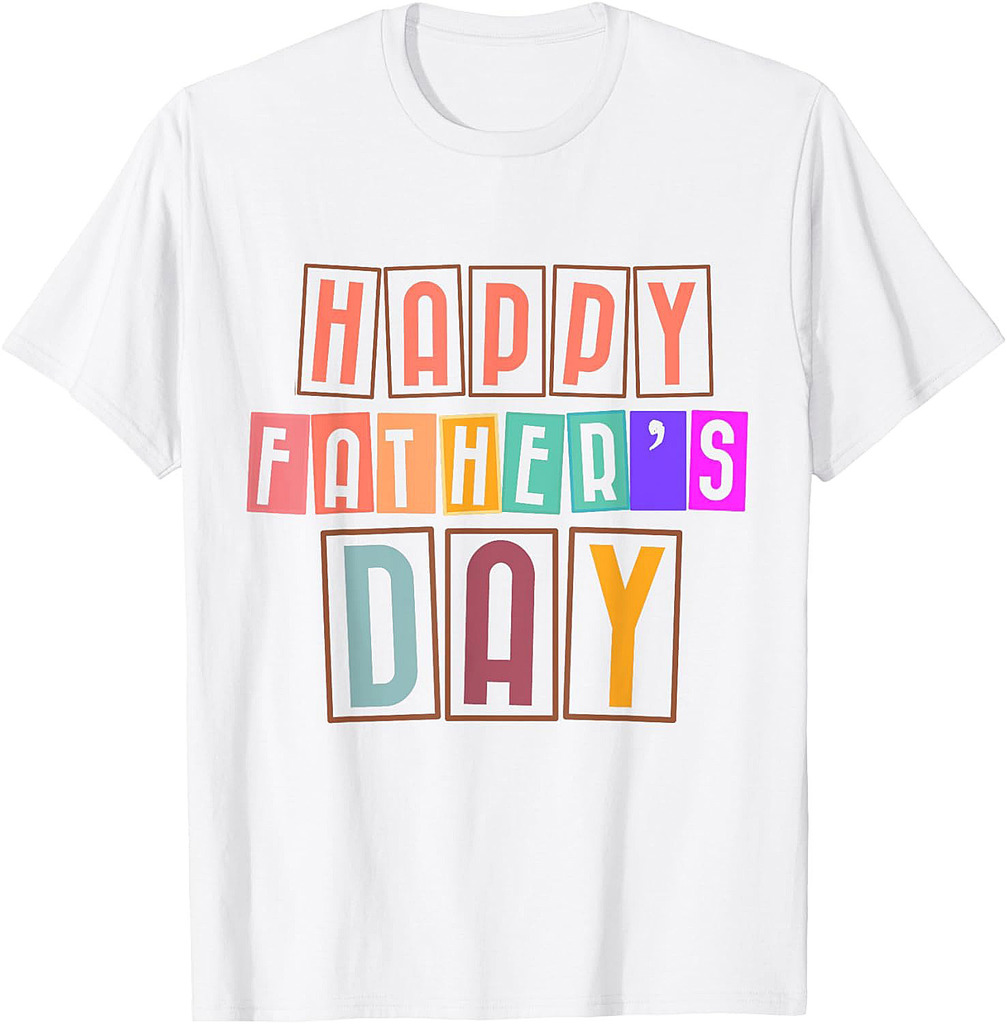 Happy Father's Day Tee for Men Dad Grandpa Love Heart T-Shirt