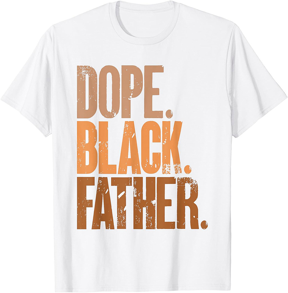 Black Dad Dope Black Father Fathers Day T-Shirt
