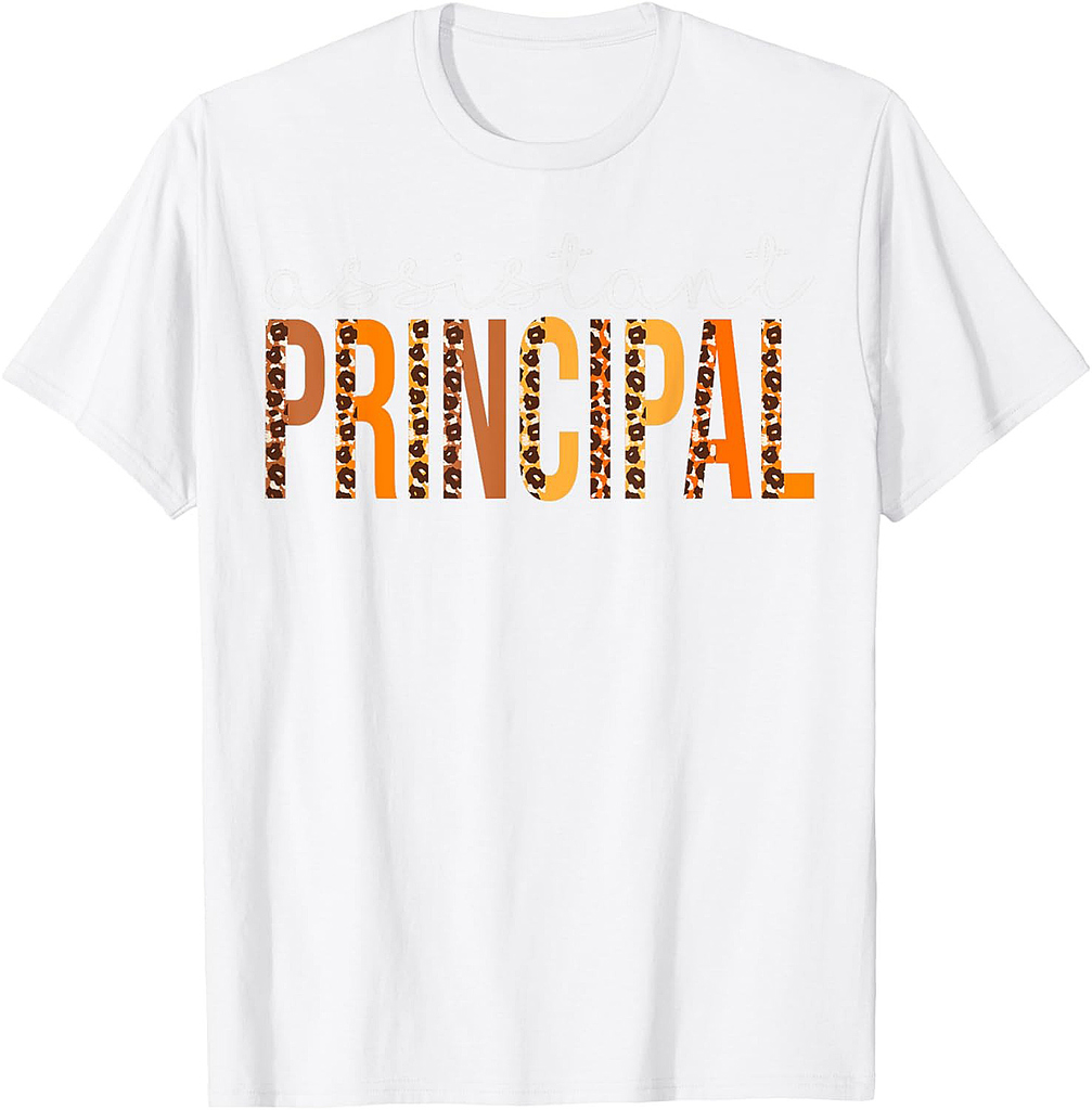 Assistant Principal leopard Fall Autumn Lovers Thanksgiving T-Shirt