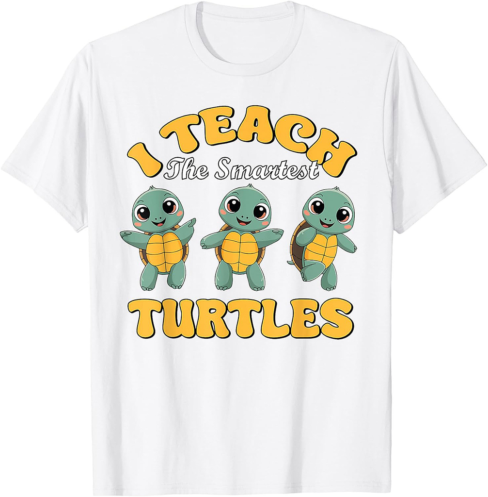 I Teach The Smartest Turtles Thanksgiving Proud Teacher Job T-Shirt