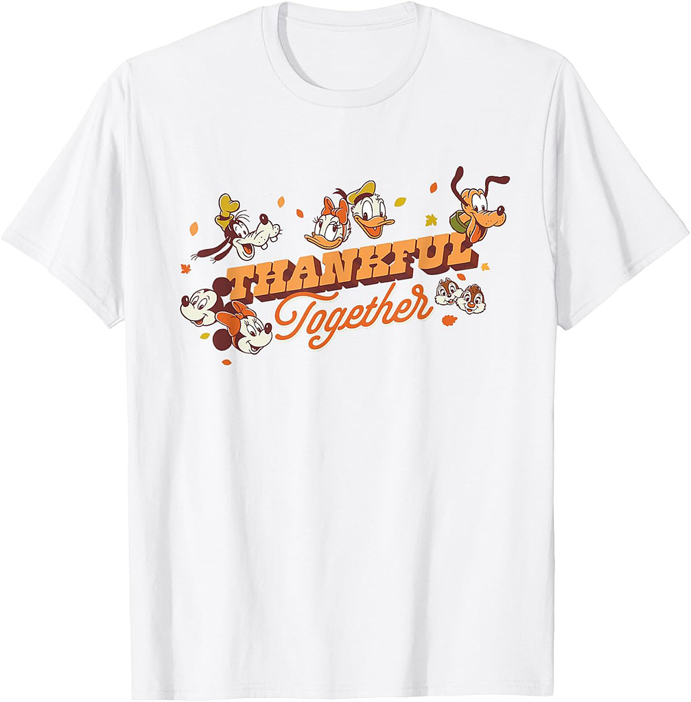 Disney Mickey Mouse and Friends Fall Thankful Together T-Shirt
