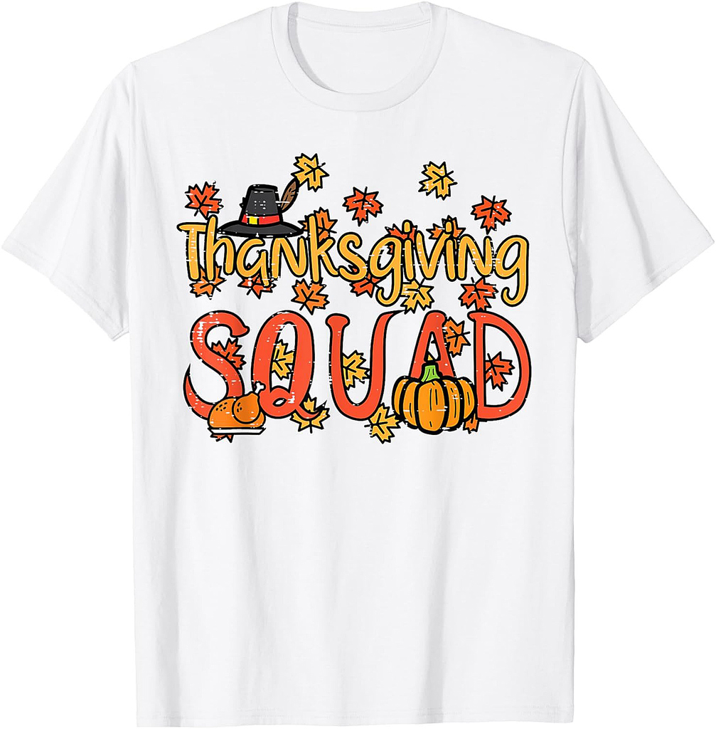 Thanksgiving Squad Turkey Day Fall Matching Women Men T-Shirt