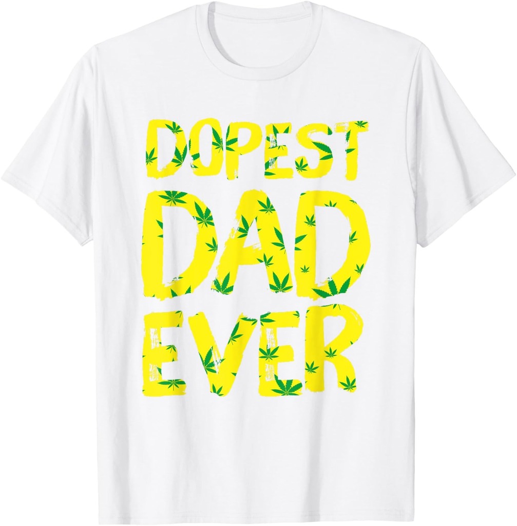 Mens Retro Vintage Dopest Dad Ever Funny Father's Day T-Shirt