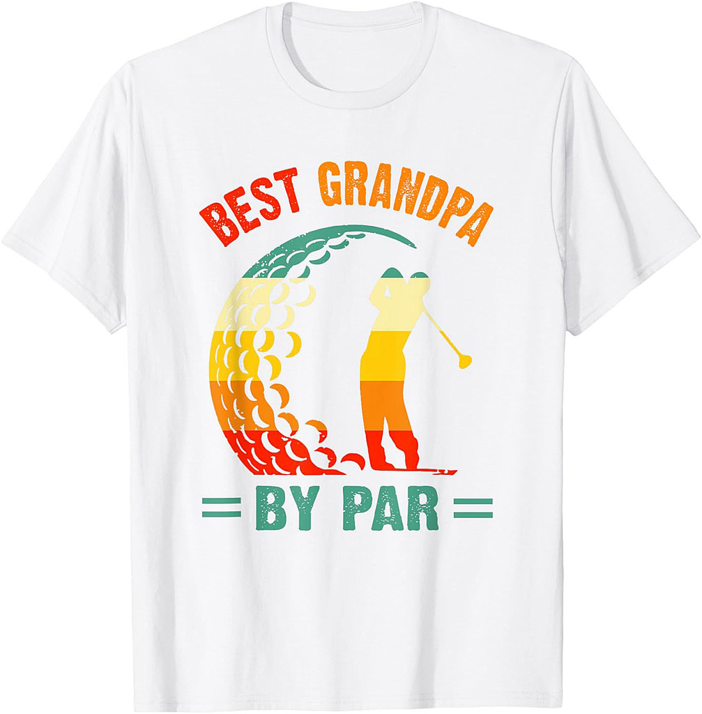 Best Grandpa By Par Golf Father's Day Golfing Funny Vintage T-Shirt