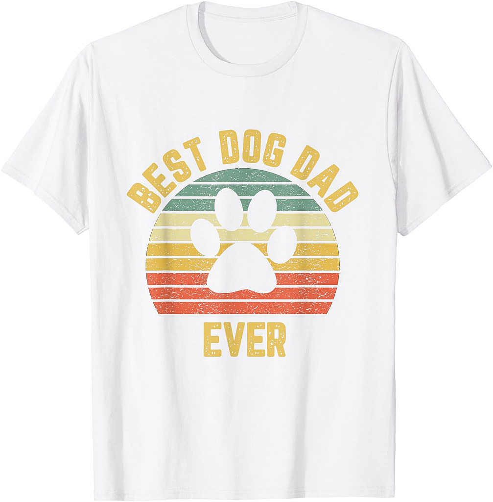 Vintage Dog Dad Cool Father's Day Gift Retro T-Shirt