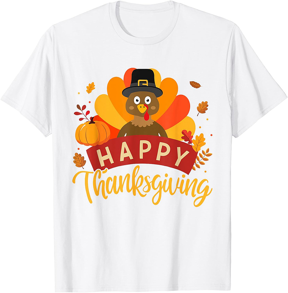 Happy Thanksgiving Turkey for Family Dinner Feast T-Shirt