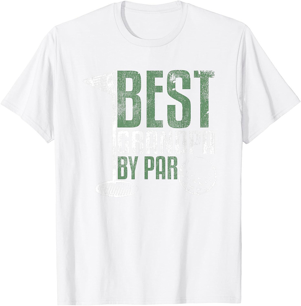 Best Grandpa By Par Father's Day Golf Grandad Golfing Gift T-Shirt