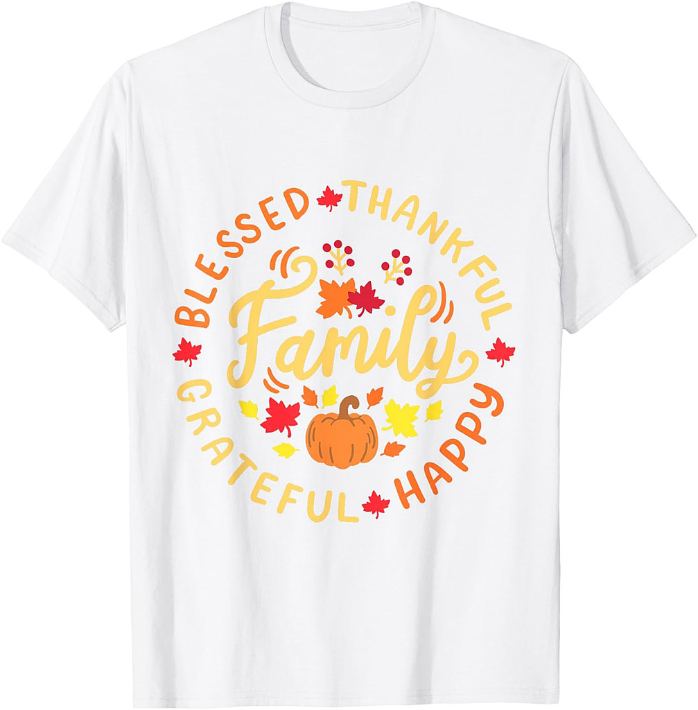 Blessed Thankful Family Thanksgiving Thankful T-Shirt