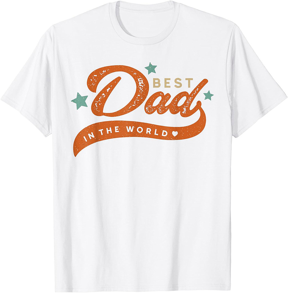 Best Dad In The World Distressed Father's Day Outfit T-Shirt