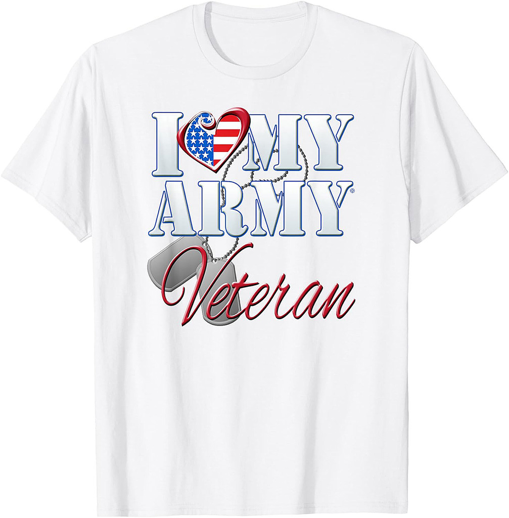 I Love My Army Veteran Shirt Patriotic T-Shirt