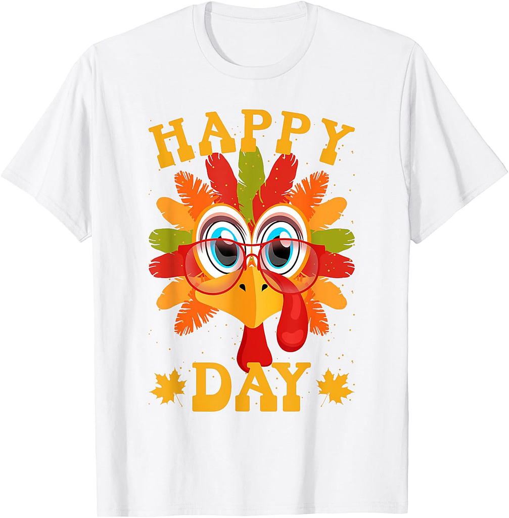 Happy Turkey Day Thanksgiving Family-Friendly T-Shirt