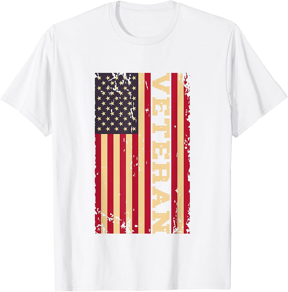 Veteran Veterans Day USA United States America American Flag T-Shirt