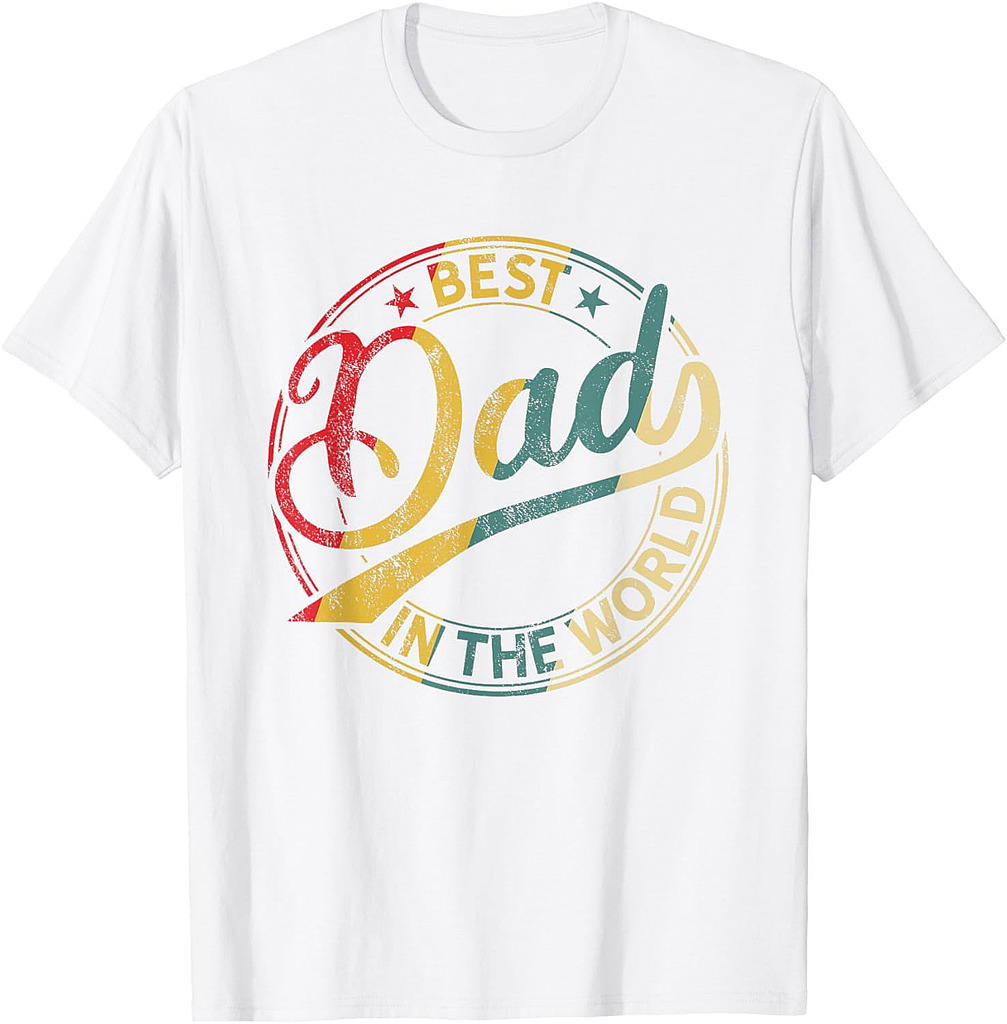 Best Dad in the World Father's Day Vintage Dad T-Shirt