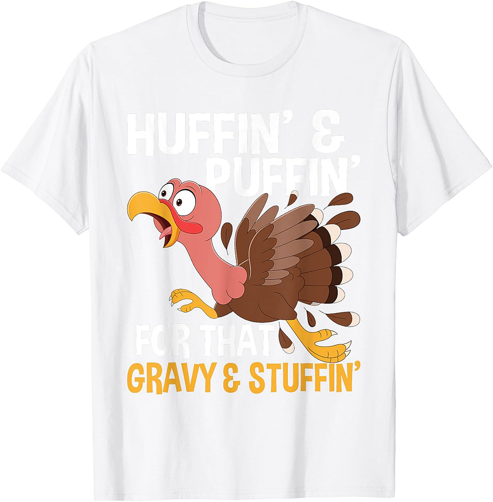 Thanksgiving Marathon Running Turkey Fall Autumn Holiday T-Shirt
