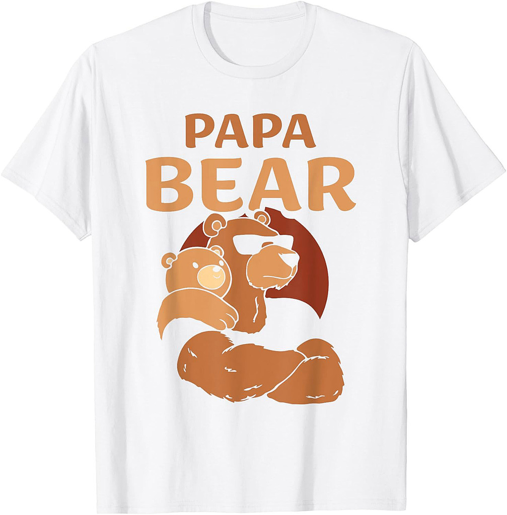 Papa Bear Bears Animal Pun Lover Dad Father Daddy Father's T-Shirt