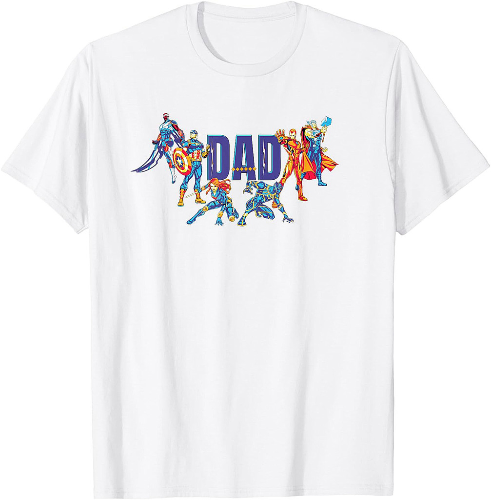 Marvel Super Heroes Avengers Family Vacation Trip Dad T-Shirt